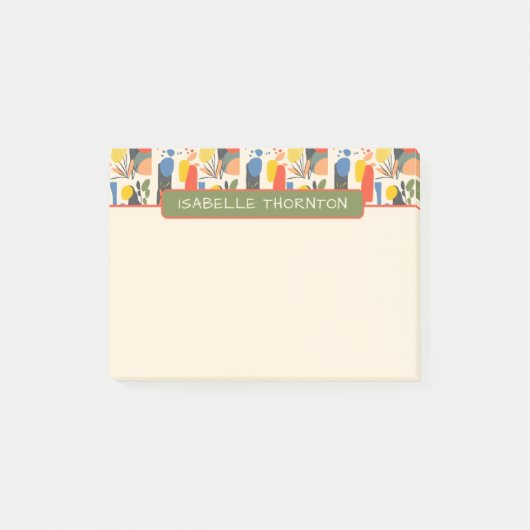 Leuke kleurrijke Abstracte patroonnaam Post-it® Notes (Voorkant)