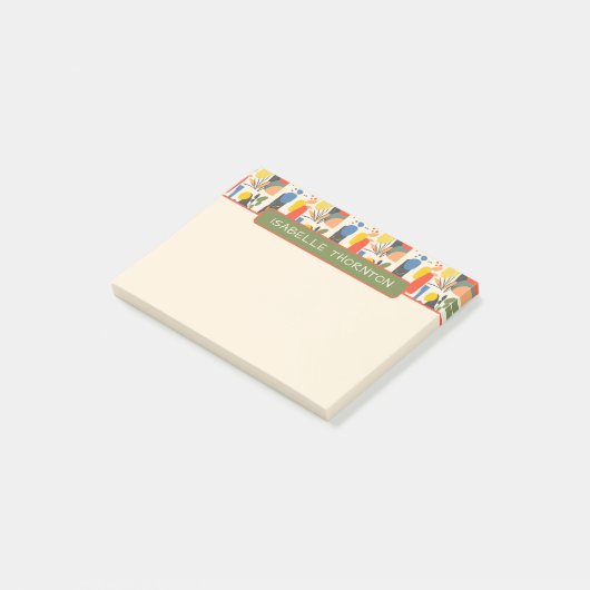 Leuke kleurrijke Abstracte patroonnaam Post-it® Notes (Schuin)