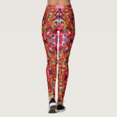 Leuke kleurrijke abstracte spiraal verf leggings (Achterkant)