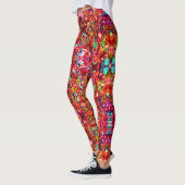 Leuke kleurrijke abstracte spiraal verf leggings (Links)