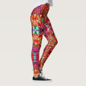 Leuke kleurrijke abstracte spiraal verf leggings (Rechts)