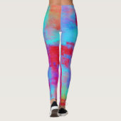 Leuke Kleurrijke Abstracte Stippen Leggings (Achterkant)