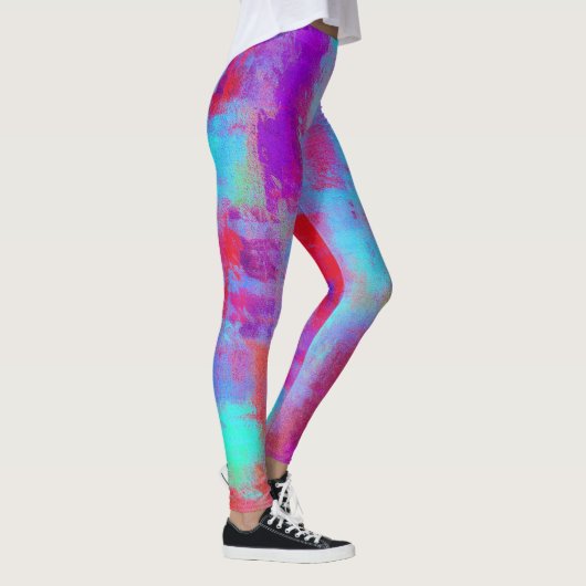 Leuke Kleurrijke Abstracte Stippen Leggings (Rechts)