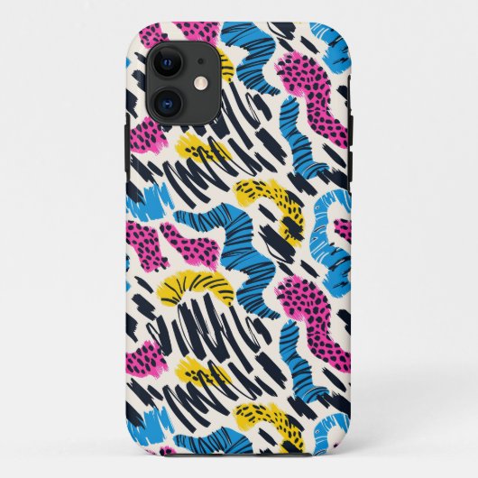 Leuke kleurrijke abstracte tekening van dierpatron Case-Mate iPhone case (Achterkant)