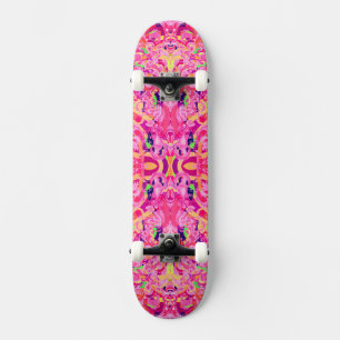 Leuke kleurrijke abstracte wervelende schildering persoonlijk skateboard