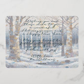 Leuke kleurrijke Abstracte Winter Wonderland Art G Folie Feestdagenkaart (Achterkant)