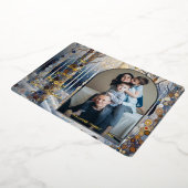 Leuke kleurrijke Abstracte Winter Wonderland Art G Folie Feestdagenkaart (Gedraaid)