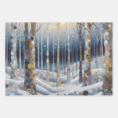 Leuke kleurrijke Abstracte Winter Wonderland Art Inpakpapier Vel (Voorkant 2)