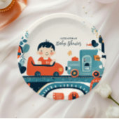 Leuke kleurrijke auto's Boy Baby shower Papieren Bordje