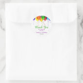 Leuke kleurrijke ballon Wonderland 1e verjaardag Ronde Sticker (Tas)