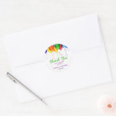 Leuke kleurrijke ballon Wonderland 1e verjaardag Ronde Sticker (Envelop)