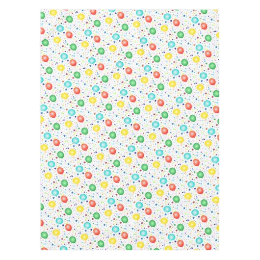 Leuke kleurrijke ballonpartij gunsten tafelkleed (Voorkant)