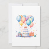 Leuke Kleurrijke Balloon Arch Cupcake Kids Verjaar Kaart (Achterkant)