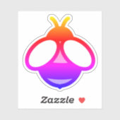 Leuke kleurrijke bee eenvoudig ontwerp sticker (Vel)