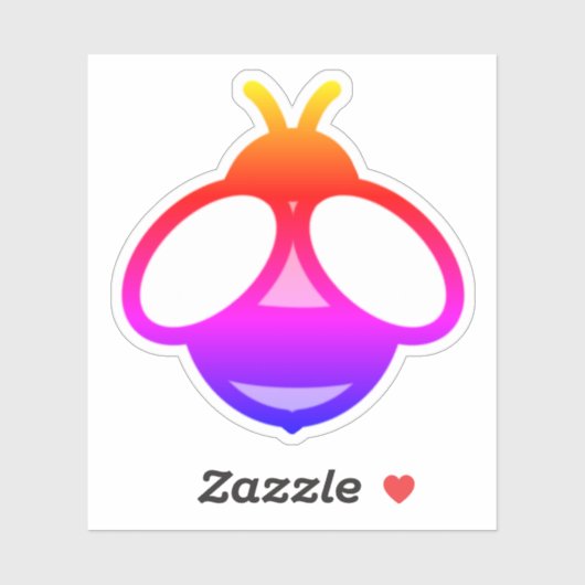 Leuke kleurrijke bee eenvoudig ontwerp sticker (Vel)