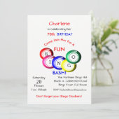 Leuke kleurrijke Bingo Bash Theme Party Uitnodigen Kaart (Staand voorkant)