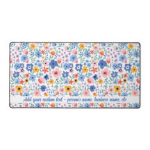 Leuke Kleurrijke Bloemen Patroon Aangepaste Naam E