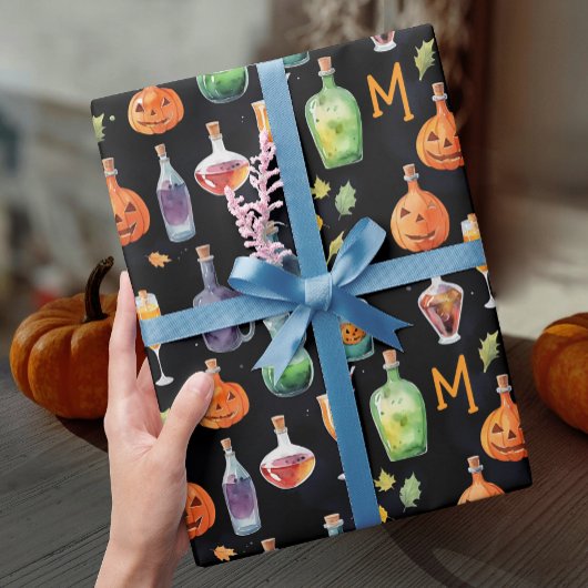 Leuke kleurrijke boeken Booze Halloween Cocktail P Cadeaupapier