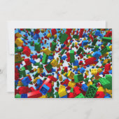 Leuke kleurrijke bouwstenen Verjaardag Foto Kaart (Achterkant)