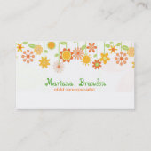 Leuke kleurrijke Cartoon bloemen Visitekaartje (Voorkant)