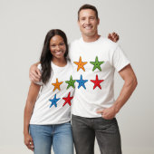 Leuke kleurrijke Cartoon zeesterren set T-shirt (Unisex)