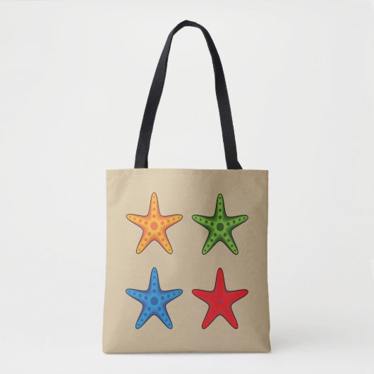 Leuke kleurrijke Cartoon zeesterren set Tote Bag (Voorkant)