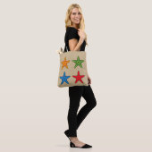 Leuke kleurrijke Cartoon zeesterren set Tote Bag (Op model)