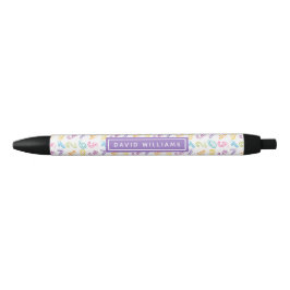Leuke Kleurrijke Cijfers Patroon Aangepaste Naam Zwarte Inkt Pen