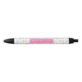 Leuke Kleurrijke Cijfers Patroon Aangepaste Naam Zwarte Inkt Pen