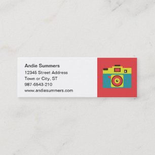 Leuke kleurrijke CMYK Lomo Camera Fotograaf Mini Visitekaartje