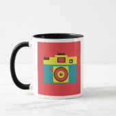 Leuke kleurrijke CMYK Lomo Camera Fotograaf Mok (Links)