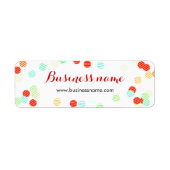 Leuke kleurrijke Confetti bedrijfsnaam labels (Voorkant)