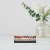 Leuke Kleurrijke Confetti Goud Gestreepte Mama Kaa Contactkaartje (Staand voorkant)