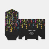 Leuke kleurrijke Confetti lint Dank u Bedankdoosjes (Uitgevouwen)