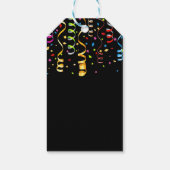 Leuke kleurrijke Confetti Ribbon Verjaardag Dank u Cadeaulabel (Achterkant)