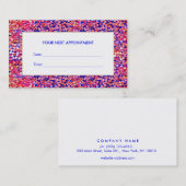 Leuke kleurrijke Confetti Salon Afspraakkaart Afsprakenkaartje (Voorkant / Achterkant)