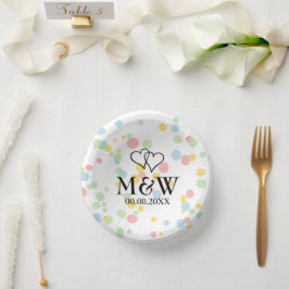 Leuke kleurrijke confetti stippen papieren kommen 