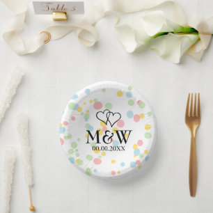 Leuke kleurrijke confetti stippen papieren kommen