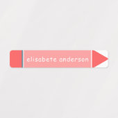 Leuke Kleurrijke Crayon Custom Name Labels Waterdi (Design 1)