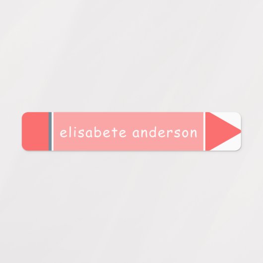 Leuke Kleurrijke Crayon Custom Name Labels Waterdi (Design 1)