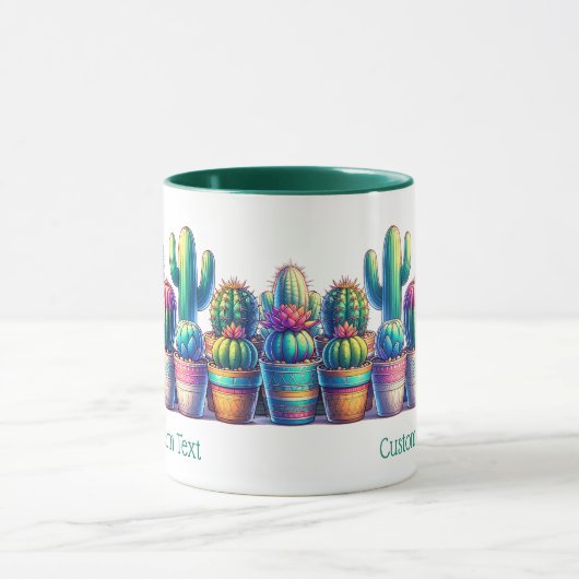 Leuke Kleurrijke Custom Cactus Mok (Midden)