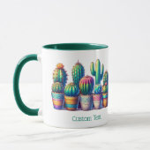 Leuke Kleurrijke Custom Cactus Mok (Links)