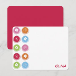 Leuke kleurrijke Daisy Fuzzy Stippen Kind Verjaard Bedankkaart