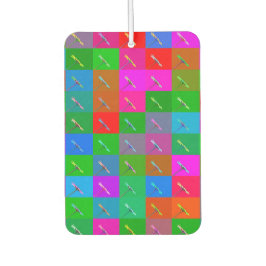 Leuke & kleurrijke Daisy Squares, Abstracte Bloeme Luchtverfrisser