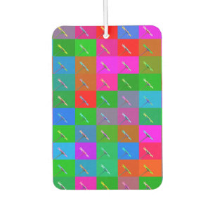 Leuke & kleurrijke Daisy Squares, Abstracte Bloeme Luchtverfrisser