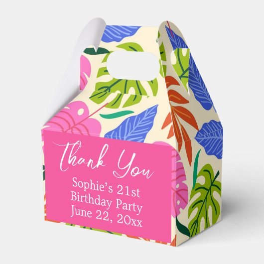 Leuke kleurrijke dank u trakteren / gunst / gesche bedankdoosjes (Voorkant Zijde)