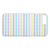 Leuke kleurrijke decoratieve strepen patroon Case-Mate iPhone case (Achterkant (Horizontaal))
