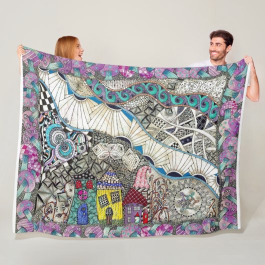 Leuke kleurrijke deken (In situ)