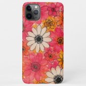 Leuke kleurrijke Delicate Waterverf Flowers iPhone Hoesje (Achterkant)