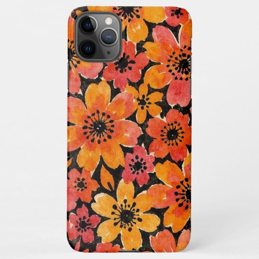 Leuke kleurrijke Delicate Waterverf Flowers iPhone Hoesje (Achterkant)